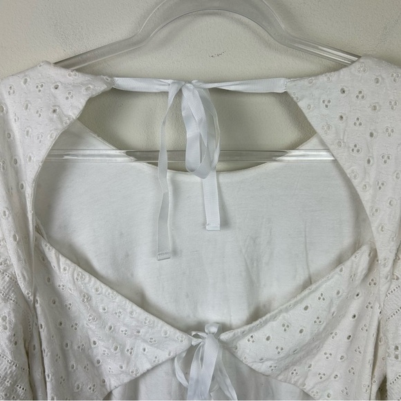 Free People Apricot Rose mini dress in white size: L - Picture 13 of 15